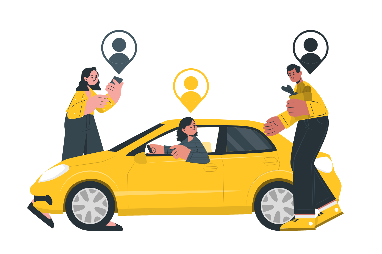 Book your ride on Tinka — illustration